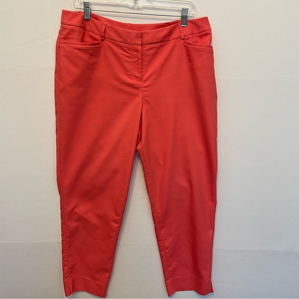 Lane Bryant Women’s Flat Front High Waisted Coral Pants Sz 14